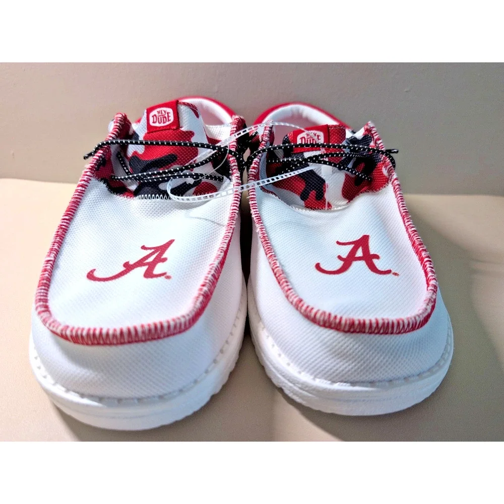 Hey Dude Wally Tri Alabama Crimson Tide Size 15 Alabama Crimson White Red NEW!